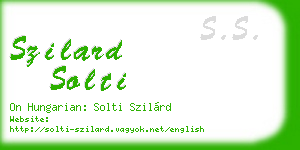 szilard solti business card